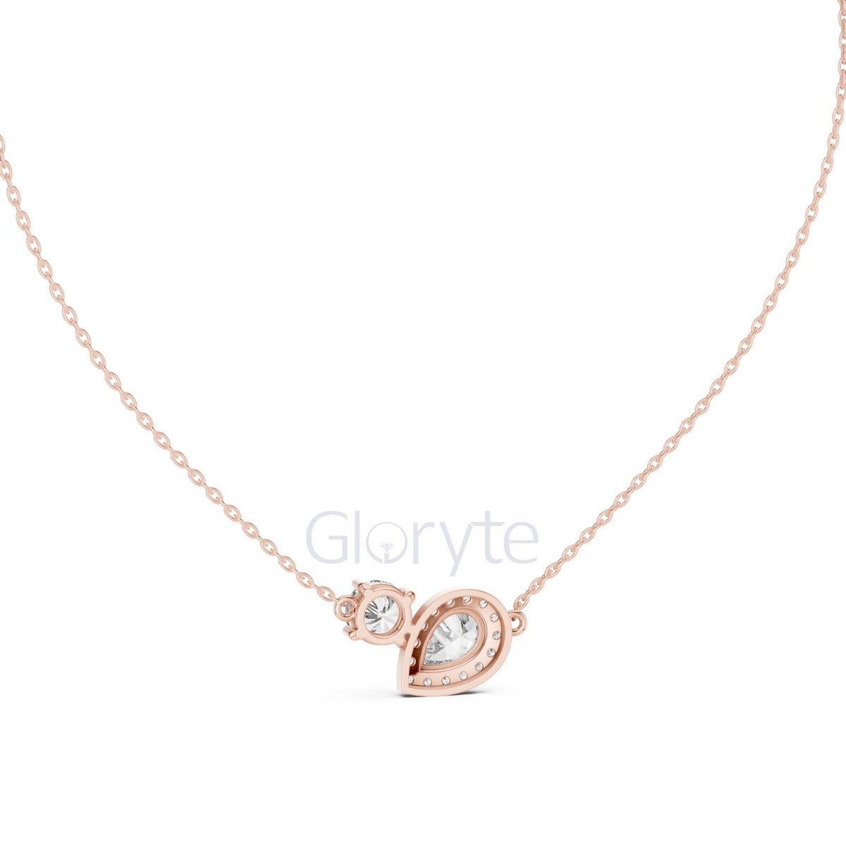 Toi et Moi Diamond Pendant Necklace