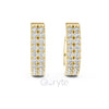 Double Row Classic Diamond Hoop Earrings – Lab-Grown or Moissanite