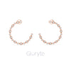 Round Diamond Hoop Earrings in Marquise-Style Bezels – Lab-Grown / Moissanite