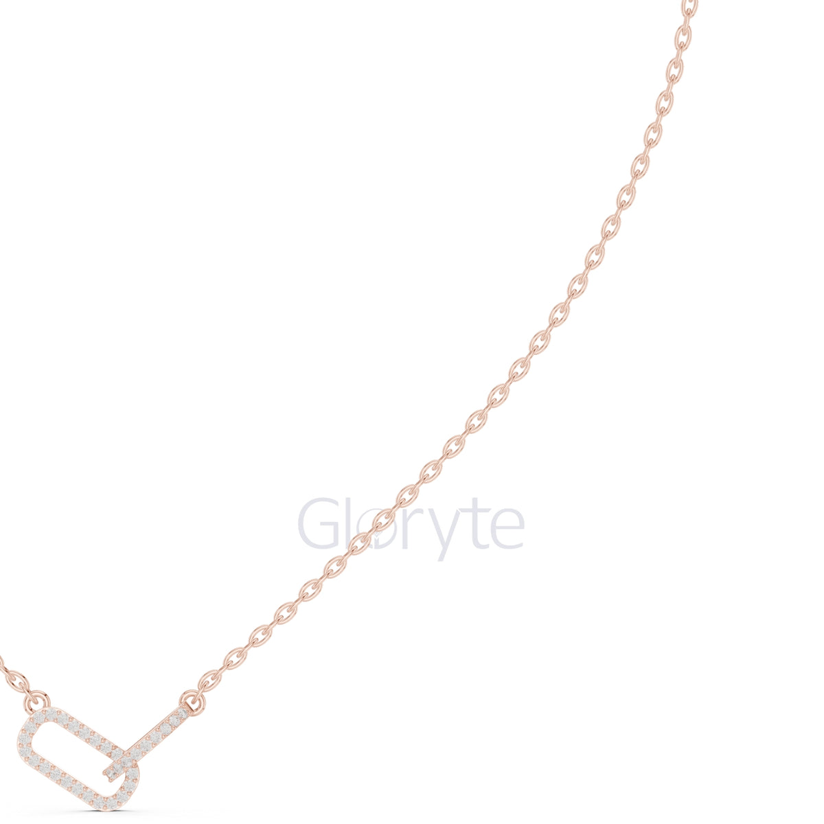 Diamond Link Pendant Necklace
