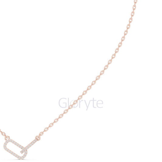 Diamond Link Pendant Necklace