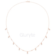 Dangling Diamond Station Necklace