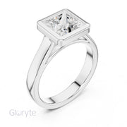 Bezel Set Diamond Solitaire Ring | Modern Elegance