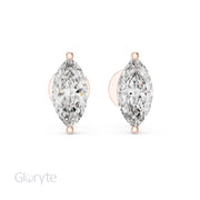 Marquise Cut Diamond Stud Earrings