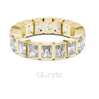 Radiant Cut Diamond Bezel-Set Eternity Band