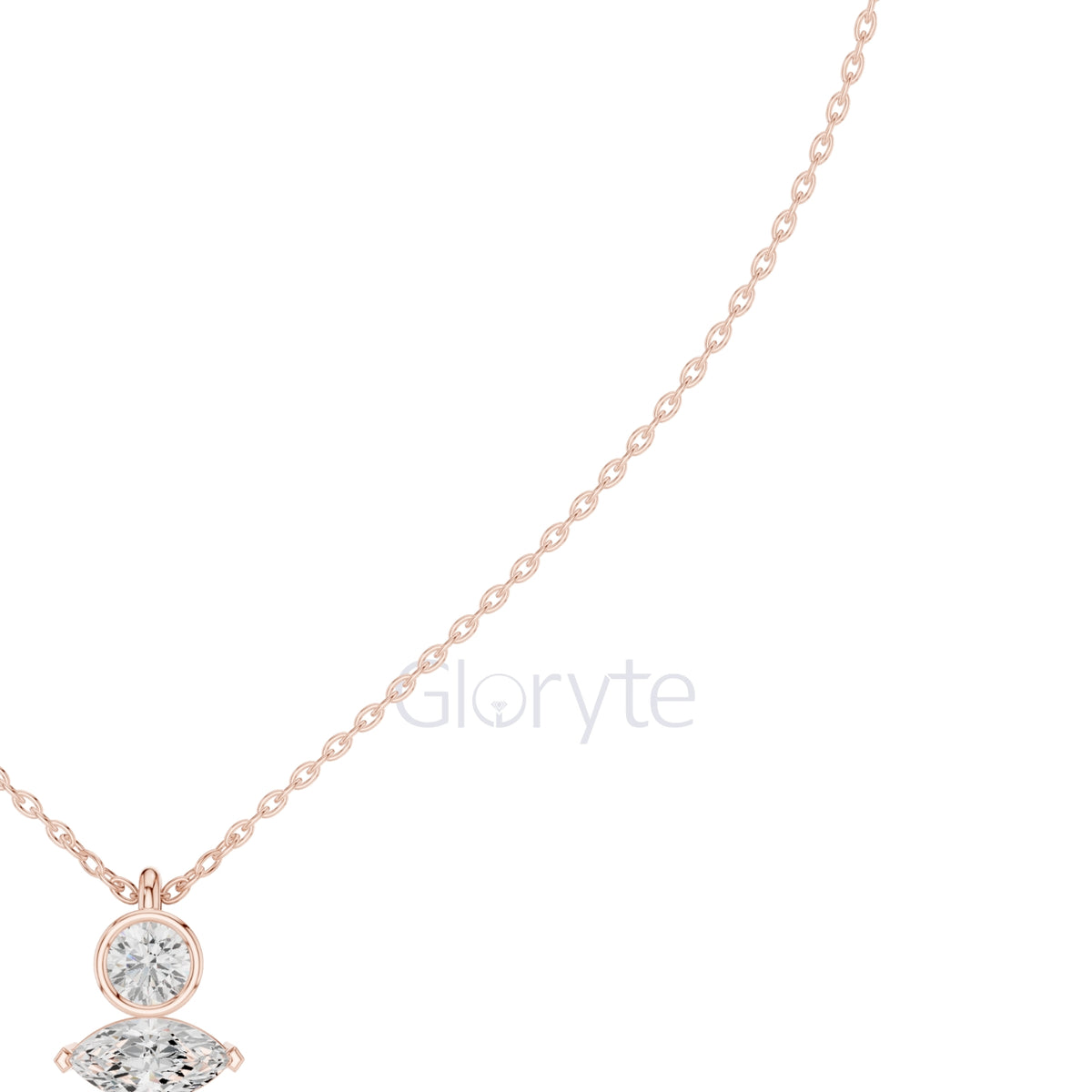 Two-Stone Diamond Pendant Necklace
