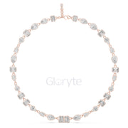Multi-Shape Diamond Bezel Necklace