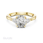 Three Stone Diamond Ring Collection | 1.30 CTW | Trillion Side Stones