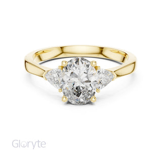 Three Stone Diamond Ring Collection | 1.30 CTW | Trillion Side Stones