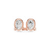 Oval Cut Diamond Stud Earrings – Bezel Set in Silver, 10K & 14K Gold