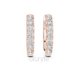 Classic Diamond Huggie Hoop Earrings