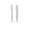 Marquise & Round Diamond Hoop Earrings – Lab-Grown & Moissanite Options | S925, 10k, 14k Gold