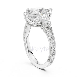 Pear Diamond Vintage Bridal Ring