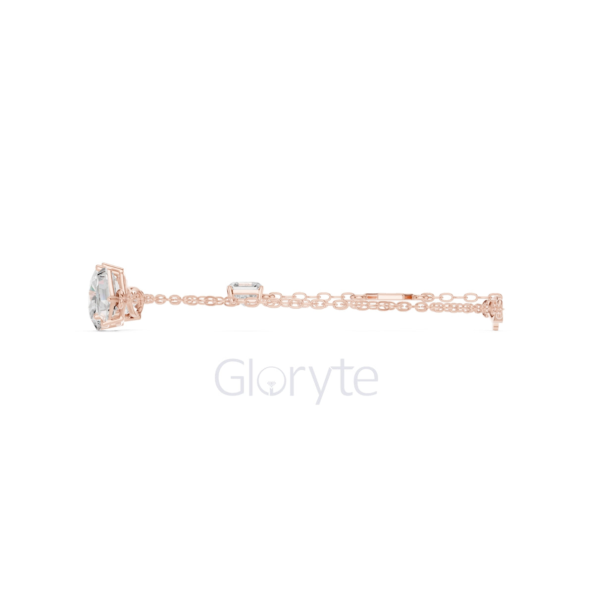 Three-Stone Diamond Tail Bracelet