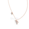 Princess Cluster Diamond Pendant Necklace