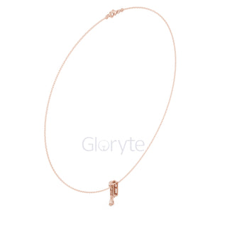 Oval & Pear Drop Diamond Pendant Necklace