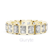 Radiant Cut Diamond Bezel-Set Eternity Band
