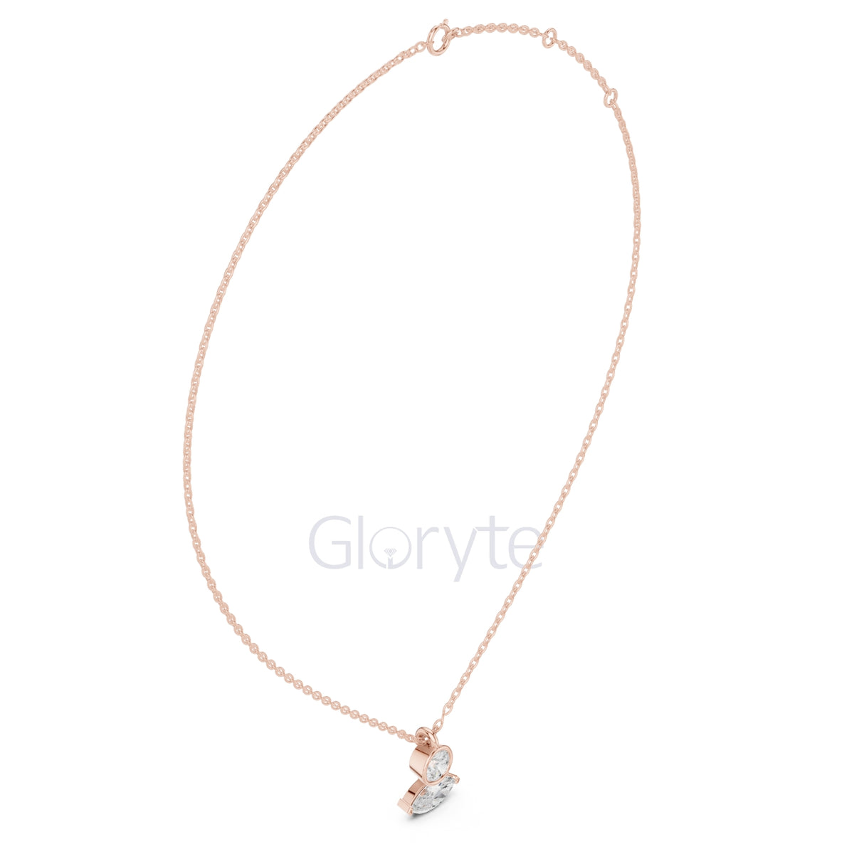 Two-Stone Diamond Pendant Necklace