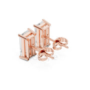 Baguette Diamond Stud Earrings