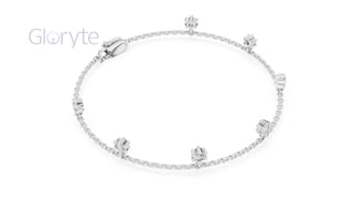 Floating Round Cut Diamond Bracelet