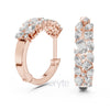 Cluster Diamond Hoop Earrings – Lab-Grown / Moissanite | Sterling Silver, 10k, 14k Gold