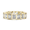 Emerald Cut Bezel Set Eternity Band