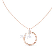 Circle Diamond Accent Pendant Necklace