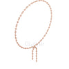 Marquise & Round Diamond Lariat Necklace