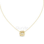 Cushion & Pear Cluster Diamond Pendant Necklace (1.60 CT)