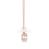 Oval Cut Pendant with Diamond Bail | 1.50 CT