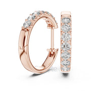 Classic Diamond Huggie Hoop Earrings