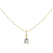 Diamond Solitaire Bezel Pendant Necklace (1.50ct) with Chain