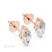 Marquise Cut Diamond Stud Earrings