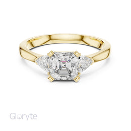 Three Stone Diamond Ring Collection | 1.30 CTW | Trillion Side Stones