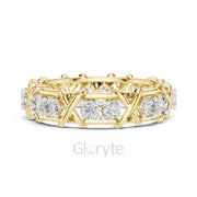 Criss-Cross Diamond Eternity Band – Round Cut