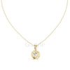 Round Halo Diamond Pendant Necklace
