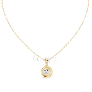 Round Halo Diamond Pendant Necklace