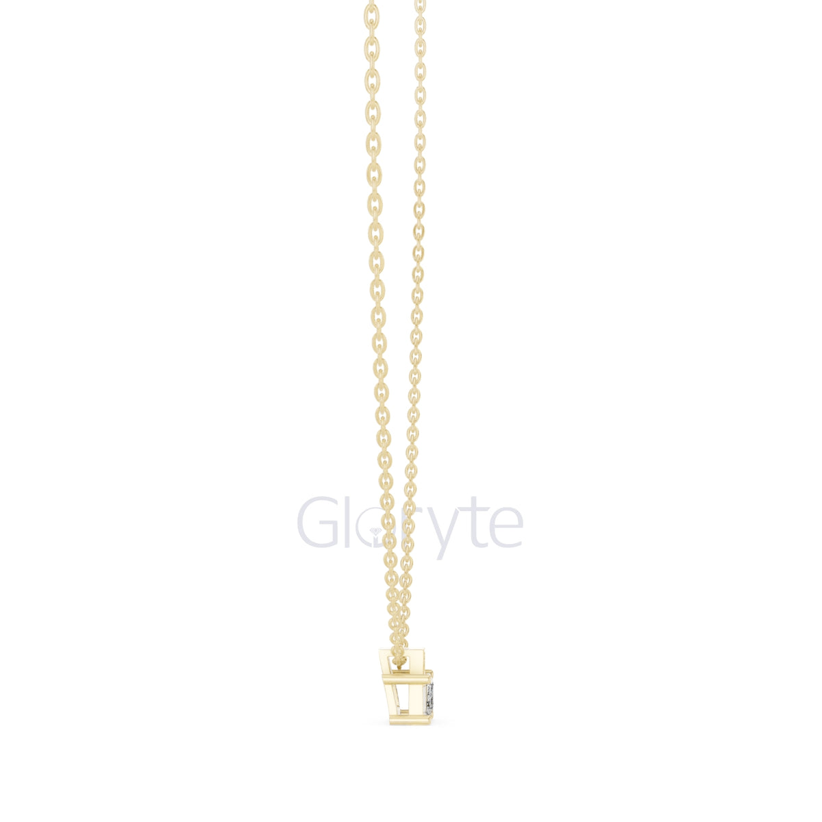 Emerald Solitaire Pendant Necklace (0.39 CT)