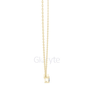 Emerald Solitaire Pendant Necklace (0.39 CT)