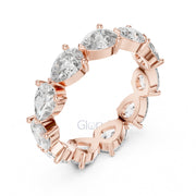 Pear Cut Diamond Eternity Band Ring
