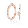Geometric Hoop Earrings with Round Diamond Accent | Sterling Silver, 10K & 14K Gold