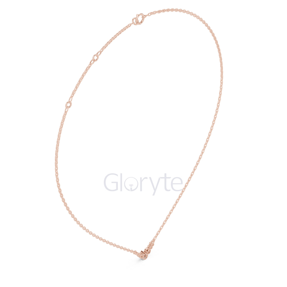 Diamond Cluster V-Shaped Necklace