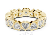 Heart Cut Diamond Eternity Band