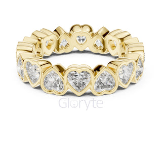 Heart Cut Diamond Eternity Band