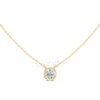 Round Bezel Diamond Pendant Necklace (1.50 CT)