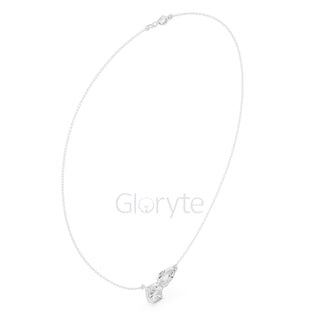 Pear and Marquise Diamond Duo Necklace