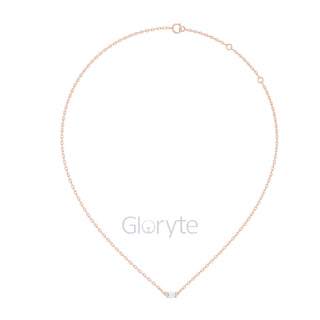 Baguette Diamond Bar Necklace