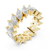 Marquise Cut Diamond Eternity Band in Sterling Silver, 10k & 14k Gold