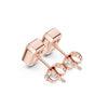 Radiant Cut Diamond Stud Earrings – Bezel Set in Silver, 10K & 14K Gold