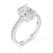 Diamond Solitaire Ring with Side Accents